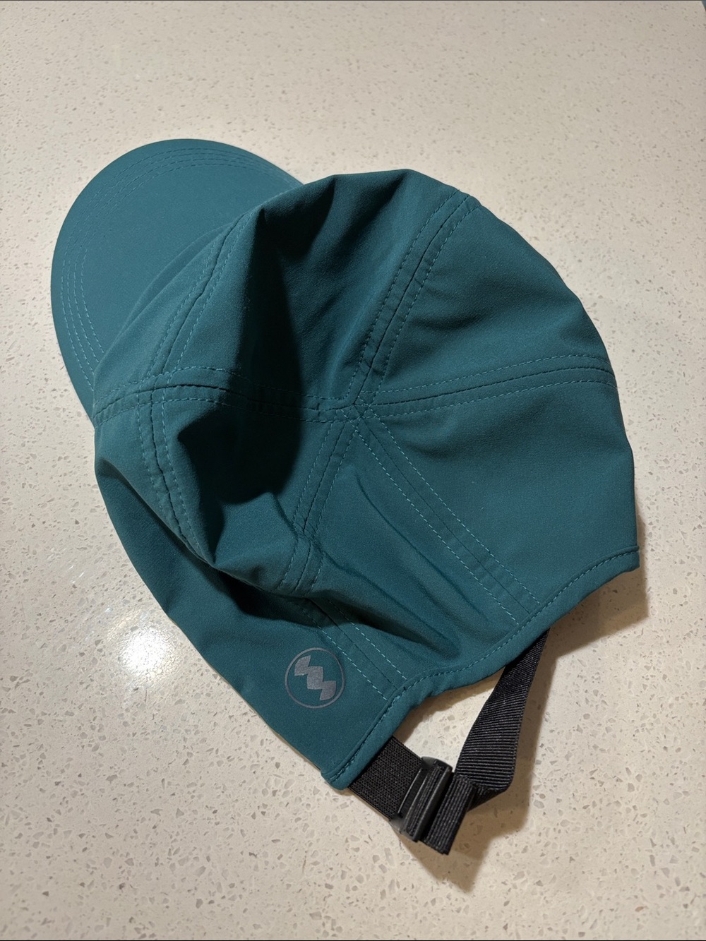 Teal Performance Cap with Reflective Logo